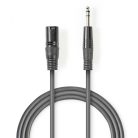 Nedis 6,3mm jack - XLR kábel | Szimmetrikus l 1,5 m