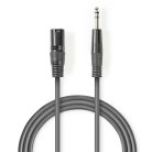 Nedis 6,3mm jack - XLR kábel | Szimmetrikus l 3 m