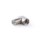Nedis 90 fokos F adapter 90° -, F Dugó - F aljzat - 10db