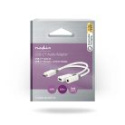 USB-C jack átalakító Adapter - Gyorstöltő csatlakozó - Aranyozott