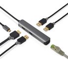 Nedis USB-C Dokkoló - 3x USB - HDMI - RJ45 - 5 Gbps