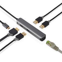 Nedis USB-C Dokkoló - 3x USB - HDMI - RJ45 - 5 Gbps