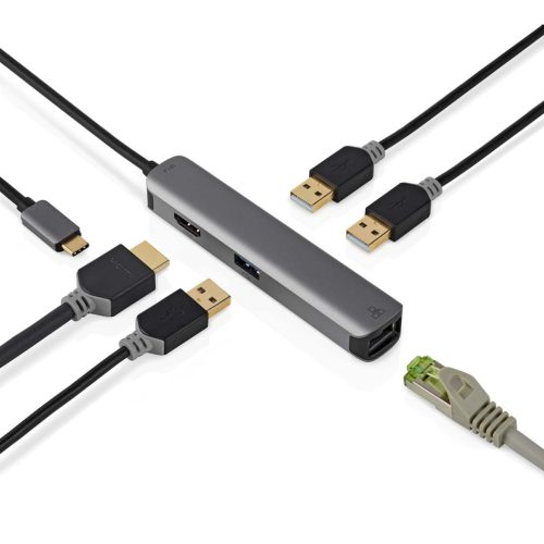 Nedis USB-C Dokkoló - 3x USB - HDMI - RJ45 - 5 Gbps