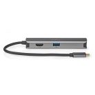 Nedis USB-C Dokkoló - 3x USB - HDMI - RJ45 - 5 Gbps