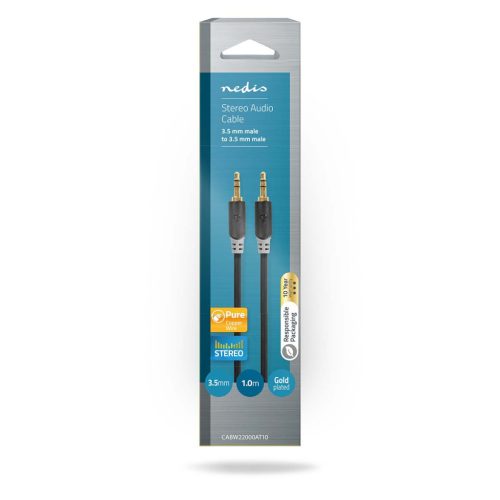Nedis Sztereó jack audiokábel | 2x jack 3,5 mm dugó | 1 m