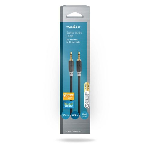 Nedis Sztereó jack audiokábel | 2x jack 3,5 mm dugó | 0,5 m