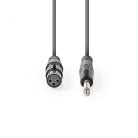 Nedis 6,3mm jack - XLR kábel | aszimmetrikus | - 1,5 m