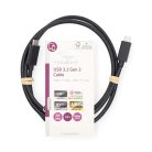 Nedis USB-C gyorstöltő kábel - 100 W - 20 Gbps - 1m