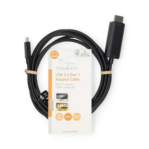 Nedis USB-C - HDMI kábel - USB 3.2 Gen 1 - 4K@60Hz - 2m