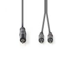 Nedis 3,5mm jack - 2x RCA kábel - 3 m