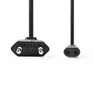 Nedis CEGL11062BK20 borotva táp kábel IEC-320-C1, 2 x 0.75 mm˛, hossz 2m