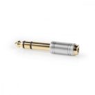 Aranyozott 6.3 mm jack dugó - 3.5 mm jack aljzat adapter