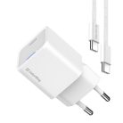 COLORWAY AC töltő GaN Mini CW-CHS052PDC-WT 25W PD port PPS USB-C fehér kábel Type-C