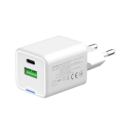 Colorway Type-C - USB-A Mini Hálózati Töltő - GaN - PD + USB QC4.0