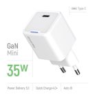 COLORWAY AC töltő GaN Mini CW-CHS056PD-WT 35W PD port PPS USB-C fehér