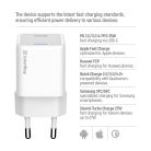 Colorway GaN Mini Hálózati USB-C Töltő Kábellel - Fehér
