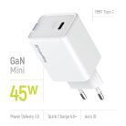 COLORWAY AC töltő GaN Mini CW-CHS057PD-WT 45W PD port PPS USB-C fehér