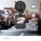 Nedis DCAM2024BK fedélzeti menetrögzítő kamera (dash cam), 4K@30fps, 12 MPixel, Wi-Fi, LCD, dupla kamera, GPS