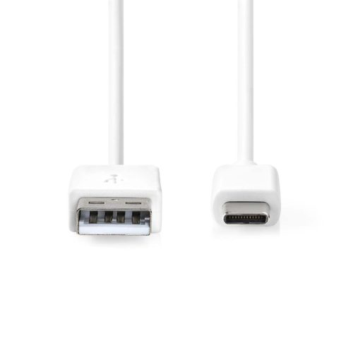 Nedis USB-C - USB kábel - Gyorstöltés - 60 W - 2 m - Fehér