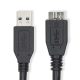 USB 3.2 Micro USB B / USB A kábel - 5 Gbps Superspeed - 2 m