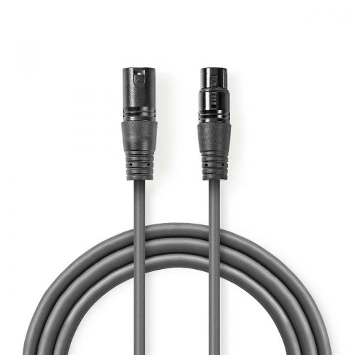 Nedis szimmetrikus XLR kábel | XLR Dugó - XLR Aljzat | 0,5 m