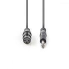 Nedis 6,3mm jack - XLR kábel - Szimmetrikus - 1,5 m