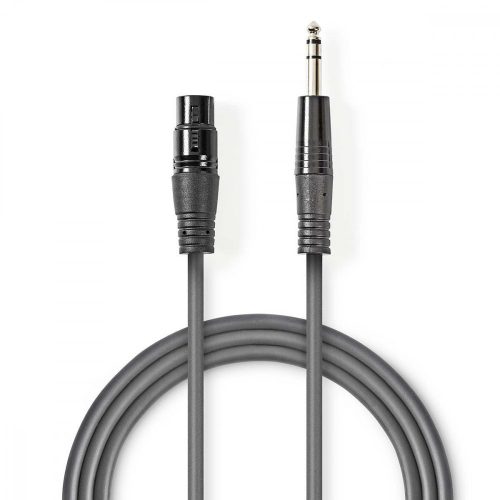 Nedis 6,3mm jack - XLR kábel - Szimmetrikus - 1,5 m