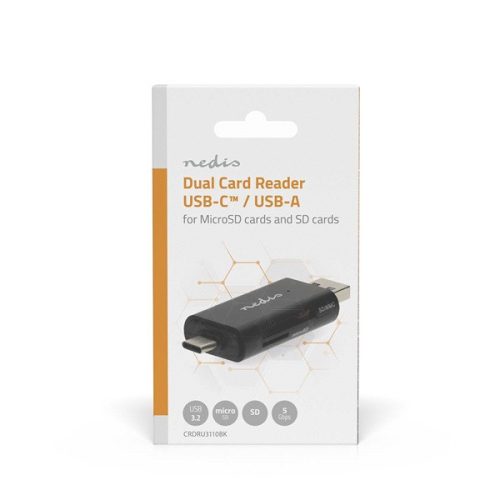 Nedis USB3.2 USB-C / USB-A Kártyaolvasó - USB2.0 - microSD HC XC / SD / SDHC / SDXC