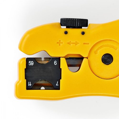 Blankoló Fogó RG6 RG7 RG11 RG59 Koax - lapos és kerek kábelekhez