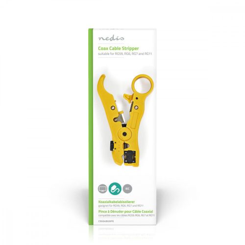 Blankoló Fogó RG6 RG7 RG11 RG59 Koax - lapos és kerek kábelekhez