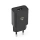 Nedis hálózati USB töltő adapter 2.4A 12W fekete