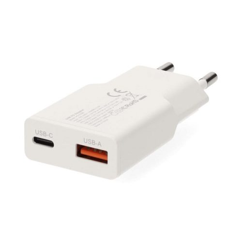 Nedis Hálózati USB gyorstöltő USB-A / USB-C - PD3.0 - 20W - GaN - Fehér