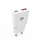 Nedis Hálózati USB gyorstöltő USB-A / USB-C - PD3.0 - 20W - GaN - Fehér