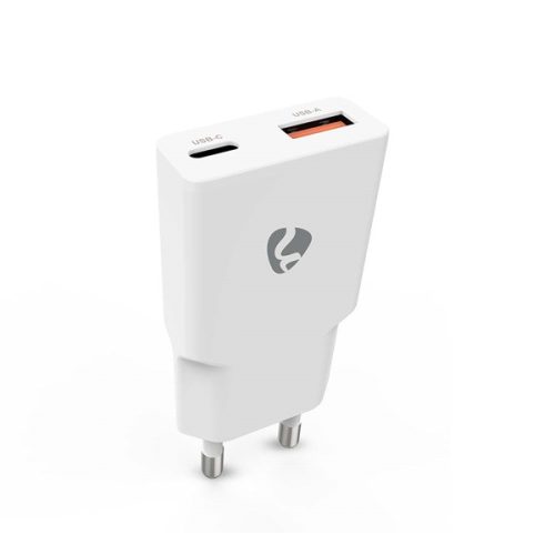 Nedis Hálózati USB gyorstöltő USB-A / USB-C - PD3.0 - 20W - GaN - Fehér