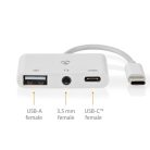 Nedis USB-C Multiport Adapter - USB-C - USB-A - 3,5 mm jack audio