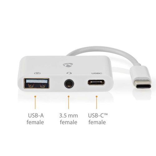 Nedis USB-C Multiport Adapter - USB-C - USB-A - 3,5 mm jack audio