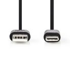USB-C - USB 2.0 kábel - 15 W - 3 A - 3 m