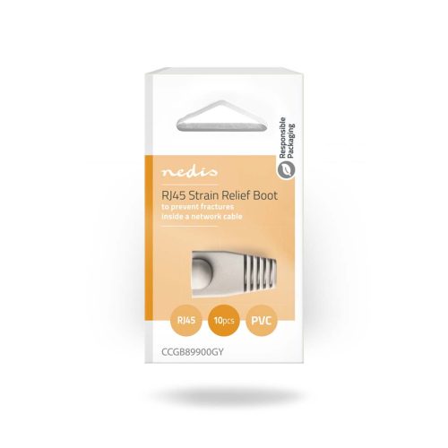 RJ45 8P8C törésgátló - szürke - 10 db