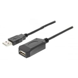   Aktív USB 2.0 Hosszabbító kábel | USB A Dugó / A Aljzat | 20 m