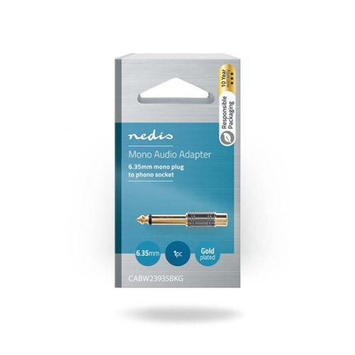 Nedis Aranyozott 6,3 mm mono jack - RCA adapter