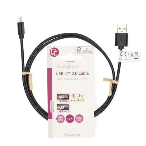 Nedis USB-C - USB 2.0 kábel - 5 W - 1 m