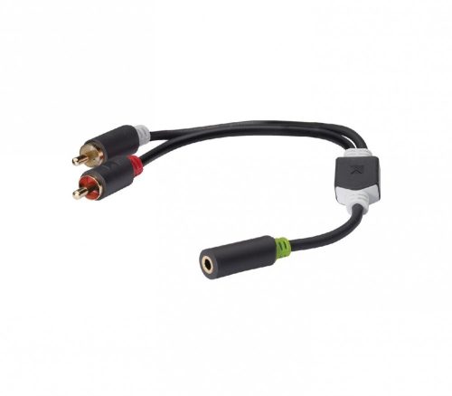Nedis Aranyozott jack - RCA átalakító kábel | 3,5mm jack aljzat / 2x RCA dugó | 0,2 m 