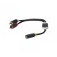 Nedis Aranyozott jack - RCA átalakító kábel | 3,5mm jack aljzat / 2x RCA dugó | 0,2 m 