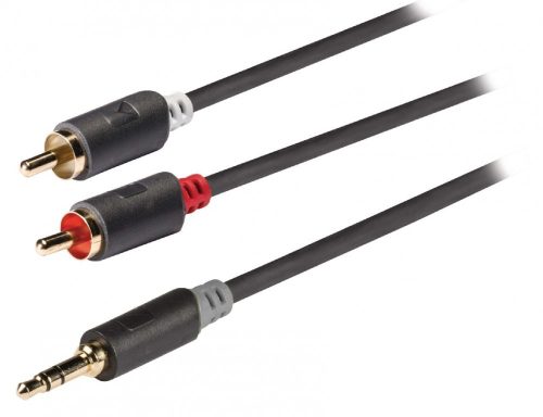 Nedis 0.5m jack–RCA kábel aranyozott csatlakozókkal