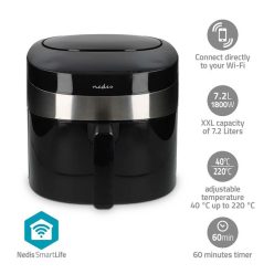   Nedis KAAF180BKW WIFI forrólevegős légkeveréses sütő, 7,2 L, Android™ / IOS