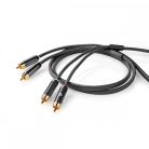 Nedis Prémium RCA kábel - Fonott szigetelés - 1 m
