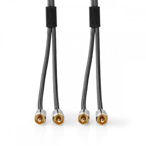 Nedis Prémium RCA kábel - Fonott szigetelés - 1 m