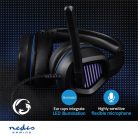 Nedis GHST410BK USB gamer headset, 7.1 térhatás, LED világítás, 2,1m kábel