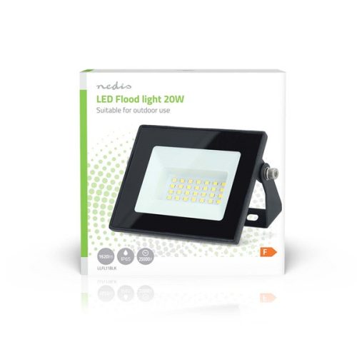 Nedis LED reflektor 20W 1620lm IP44 220V Fekete