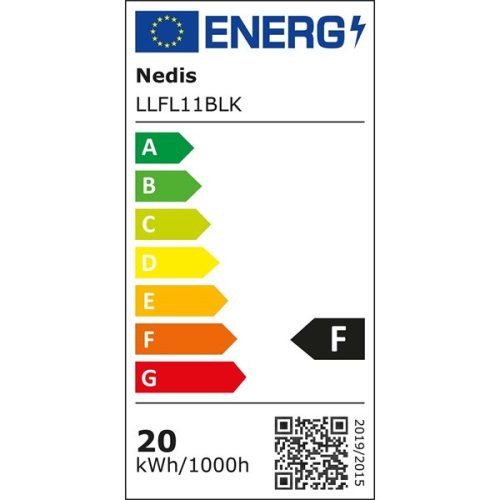 Nedis LED reflektor 20W 1620lm IP44 220V Fekete